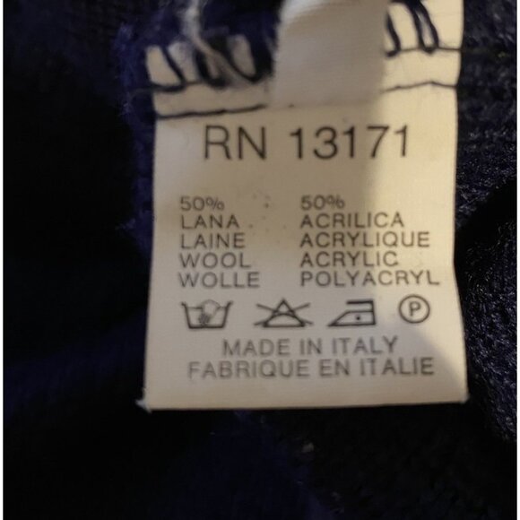 VINTAGE STRIPED DIADORA WOOL SKI SWEATER MENS SZ MEDIUM/LARGE MADE IN ITALY - Picture 4 of 4